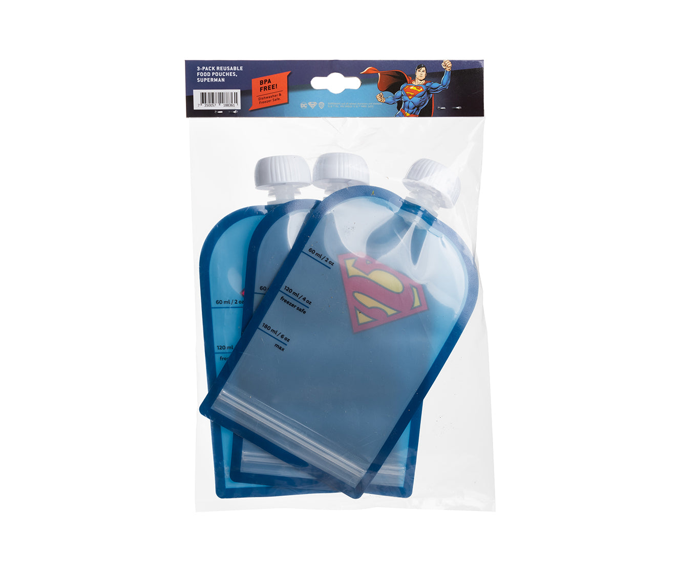 Ruokapussin, Superman, 180 ml, 3-pakkaus