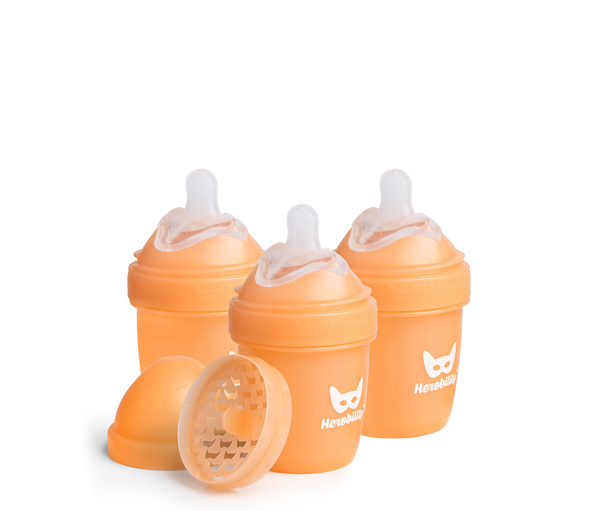 3-pack Baby Bottles 140 ml – Peach