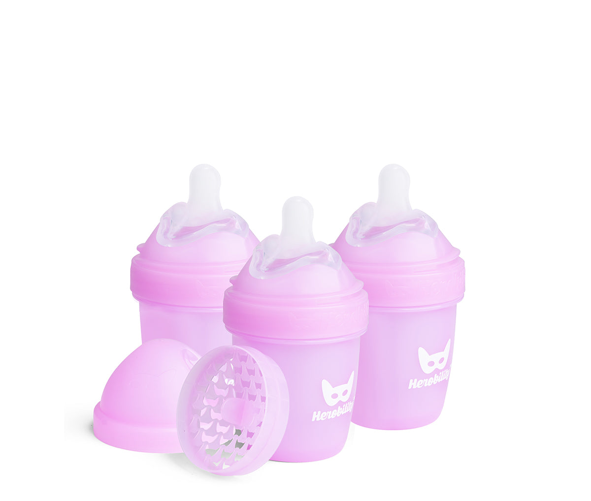 3-pack Baby Bottles 140 ml – Purple